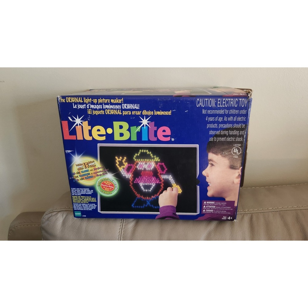 Vtg 1998 LITE-BRITE HASBRO Mr Potato Head CABINET PEG PATTERNS Toy TESTED Works